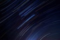 Abstract blur of Light trals star orbit on sky, for background