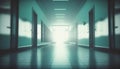 Abstract blur luxury hospital hall. Blur clinic corridor interior background with defocused effect Royalty Free Stock Photo