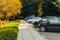 Abstract blur outdoor car parking lot