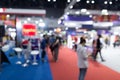 Abstract blur people in exhibition hall event trade show expo background. Business convention show, job fair, or stock market. Royalty Free Stock Photo