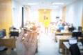 Abstract blur people lecture in seminar room, Lab education IOT Royalty Free Stock Photo