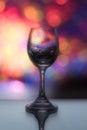 Beautiful wine glasses with bokeh Royalty Free Stock Photo