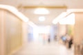 Abstract blur reception hall corridor in business office building