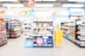 abstract blur shelf in minimart and supermarket Royalty Free Stock Photo