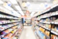 abstract blur shelf in minimart and supermarket Royalty Free Stock Photo