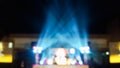 blur stage lights and spotlight lights on concert or event