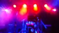 blur stage lights and spotlight lights on concert or event