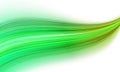 Abstract blured neon green light wave on white background Royalty Free Stock Photo