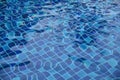 Blurred background. Blue water in the pool Royalty Free Stock Photo