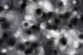 Abstract blurred background bokeh black and white from a variety of transparent circles, bubbles Royalty Free Stock Photo