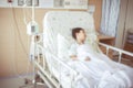 Abstract blurred background of child admitted at hospital room.