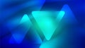 Abstract Blue and Green Gradient Background with Glowing Triangles
