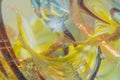 Abstract blurred background of flowing glass forms.