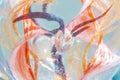 Abstract blurred background of flowing glass forms.