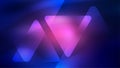 Vector Abstract Dark Blue and Pink Gradient Background with Glowing Triangles Royalty Free Stock Photo