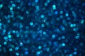 Abstract Blurred Blue Bokeh Background.