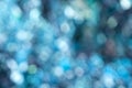 Abstract blurred blue lights and bokeh background