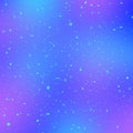 Abstract blurred blue and purple gradient background with small turquoise spots