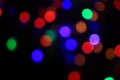 abstract blurred of blue and silver glittering shine bulbs lights background:blur of Christmas wallpaper decorations concept.xmas Royalty Free Stock Photo