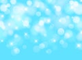 Abstract blurred blue sky background with bokeh lighting effect. Royalty Free Stock Photo