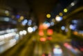 Abstract blurred bokeh background of car light on street Royalty Free Stock Photo