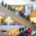 Abstract blurred bokeh background of shopping mall Royalty Free Stock Photo