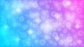 Abstract Blurred Bokeh and Glowing Sparkles in Blue and Pink Gradient Background Royalty Free Stock Photo