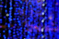 Abstract blurred and bokeh of blue LED reflection lighting on night time background Royalty Free Stock Photo