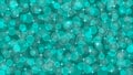 Abstract Blurred Bokeh, Sparkles and Bubbles in Teal Background