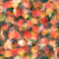 Abstract blurred bright multicolored layered transparent geometric motifs