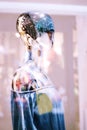 Abstract blurred Chrome human mannequin portrait photography Royalty Free Stock Photo