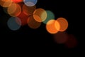 Abstract blurred circle bokeh lights backgrounds, Colorful bokeh of city night light