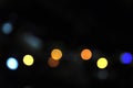 Abstract blurred circle bokeh lights backgrounds, Colorful bokeh of city night light