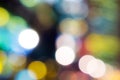 Abstract blurred color bokeh lights of night city buildings Royalty Free Stock Photo