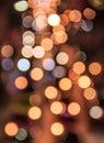 Abstract blurred colorful Bokeh, Abstract background colorful Bokeh at Night Traffic in Bangkok, Thailand Royalty Free Stock Photo