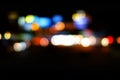 Abstract blurred colorful bokeh background of night city Royalty Free Stock Photo