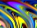 Abstract blurred blue silver green yellow colors and background. Lines in motion Royalty Free Stock Photo