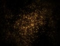 Abstract blurred dark background with a glowing orange spot behind holes