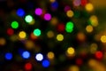 Abstract blurred disfocused Christmas lights background Royalty Free Stock Photo