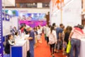 Abstract blurred event exhibition with people background, business convention show concept.