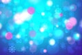 Abstract blurred festive delicate winter christmas or Happy New Year background texture with shiny light turquoise blue and bright Royalty Free Stock Photo