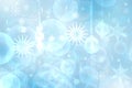 Abstract blurred festive delicate winter christmas or Happy New Year background texture with shiny light turquoise blue and bright Royalty Free Stock Photo