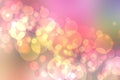 Abstract blurred fresh vivid spring summer light delicate pastel yellow pink magenta orange green bokeh background texture with Royalty Free Stock Photo