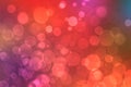 Abstract blurred fresh vivid spring summer light pastel pink magenta orange green bokeh background texture with bright circular Royalty Free Stock Photo