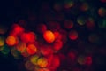 Abstract blurred glittering shine, green and red