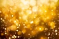 Abstract blurred gold color bokeh