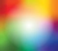 Abstract blurred gradient mesh background in bright rainbow colors. Colorful smooth banner template. Easy editable soft