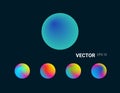 Abstract blurred gradient mesh background. Colorful smooth. Set of circles Royalty Free Stock Photo
