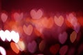 Abstract blurred heart bokeh lights backgrounds, Colorful blurred bokeh of city night light