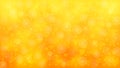 Abstract Blurred Hearts, Sparkles and Bubbles in Orange and Yellow Gradient Background Royalty Free Stock Photo